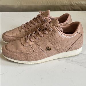 Lauren Ralph Lauren Women's CANONBURY II Tan Faux Suede Athletic Shoes Size: 8B